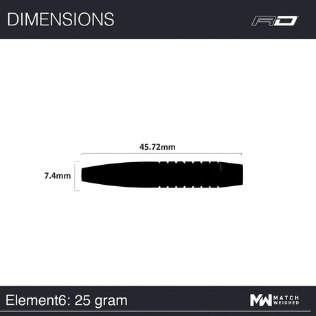 Red Dragon 50 Year Collection Element6 C 90% Tungsten Steel Tip Darts