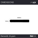 Red Dragon 50 Year Collection Element6 B 90% Tungsten Steel Tip Darts