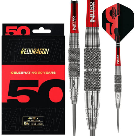 Red Dragon 50 Year Collection Grizzly 2 85% Tungsten Steel Tip Darts