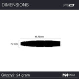 Red Dragon 50 Year Collection Grizzly 2 85% Tungsten Steel Tip Darts