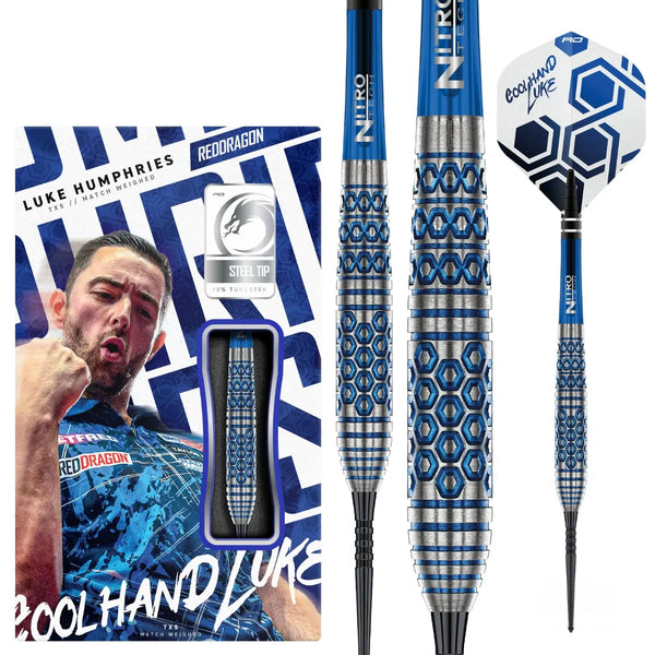 Red Dragon Luke Humphries TX5 90% Tungsten Steel Tip Darts-1-23 GRAM-Premier Darts