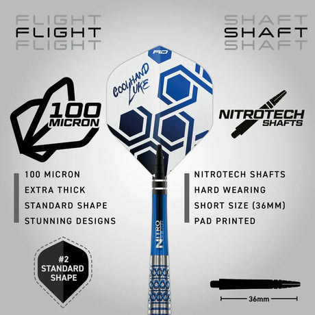 Red Dragon Luke Humphries TX5 90% Tungsten Steel Tip Darts-5-23 GRAM-Premier Darts