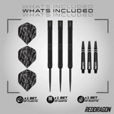 Red Dragon Peter Wright Black Mamba 90% Tungsten Steel Tip Darts