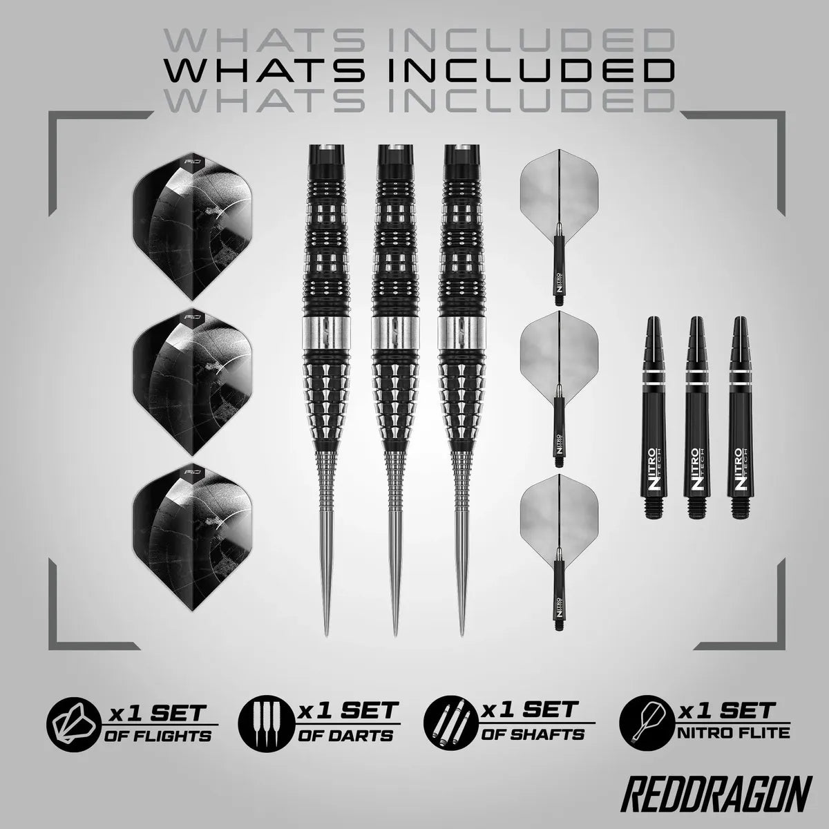 Red Dragon Recon - Torpedo 90% Tungsten Steel Tip Darts-4-23 GRAM-Premier Darts