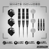 Red Dragon Recon - Torpedo 90% Tungsten Steel Tip Darts-4-23 GRAM-Premier Darts