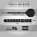 Red Dragon Ascend - Parallel 90% Tungsten Steel Tip Darts-6-22 GRAM-Premier Darts