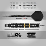 Red Dragon Ascend - Torpedo 90% Tungsten Steel Tip Darts-6-23 GRAM-Premier Darts