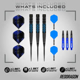 Red Dragon Amp - Tapered 90% Tungsten Steel Tip Darts-4-21 GRAM-Premier Darts