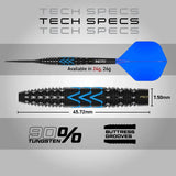 Red Dragon Amp - Torpedo 90% Tungsten Steel Tip Darts-6-24 GRAM-Premier Darts