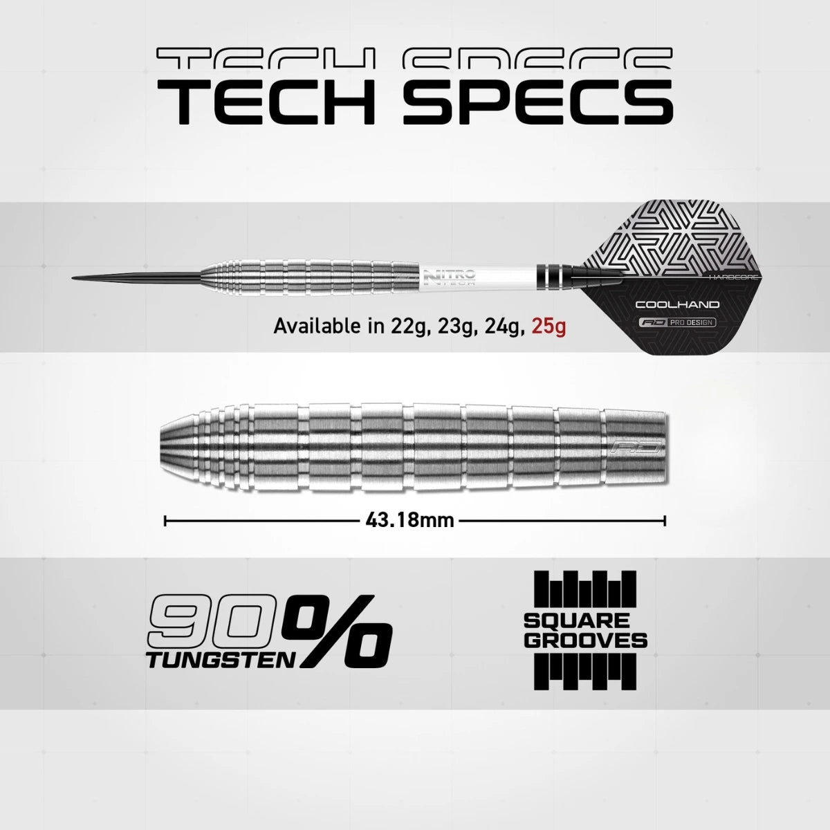 Red Dragon Luke Humphries TX1 Pioneer 90% Tungsten Steel Tip Darts-5-22 GRAM-Premier Darts