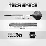 Red Dragon Luke Humphries TX1 Pioneer 90% Tungsten Steel Tip Darts-5-22 GRAM-Premier Darts