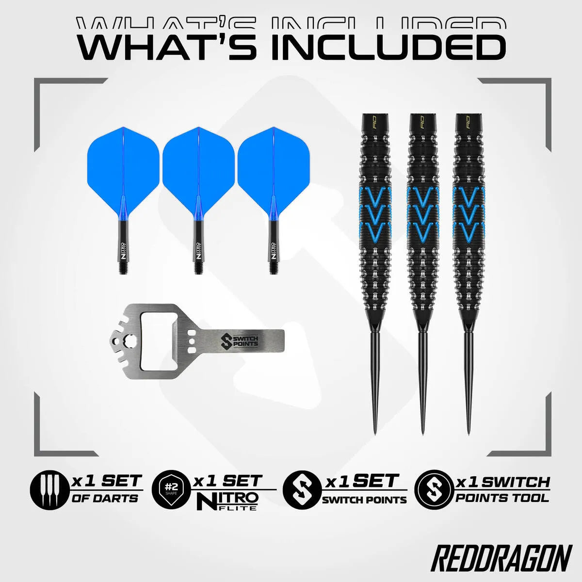 Red Dragon Amp Torpedo SP 90% Tungsten Steel Tip Darts-3-24 GRAM-Premier Darts