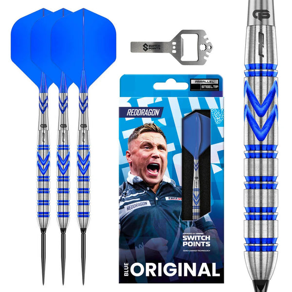 Red Dragon Gerwyn Price Blue Originals SP 90% Tungsten Steel Tip Darts-1-23 GRAM-Premier Darts