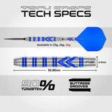 Red Dragon Gerwyn Price Blue Originals SP 90% Tungsten Steel Tip Darts-6-23 GRAM-Premier Darts