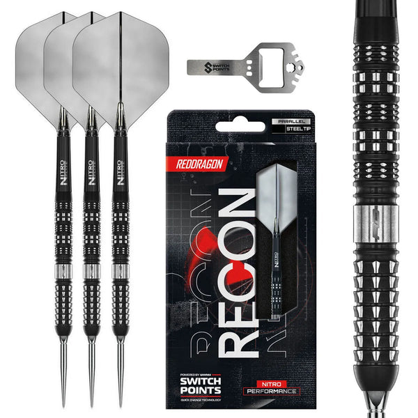 Red Dragon Recon Parallel SP 90% Tungsten Steel Tip Darts-1-22 GRAM-Premier Darts