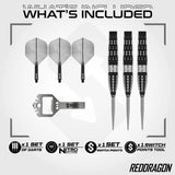 Red Dragon Recon Torpedo SP 90% Tungsten Steel Tip Darts-3-23 GRAM-Premier Darts