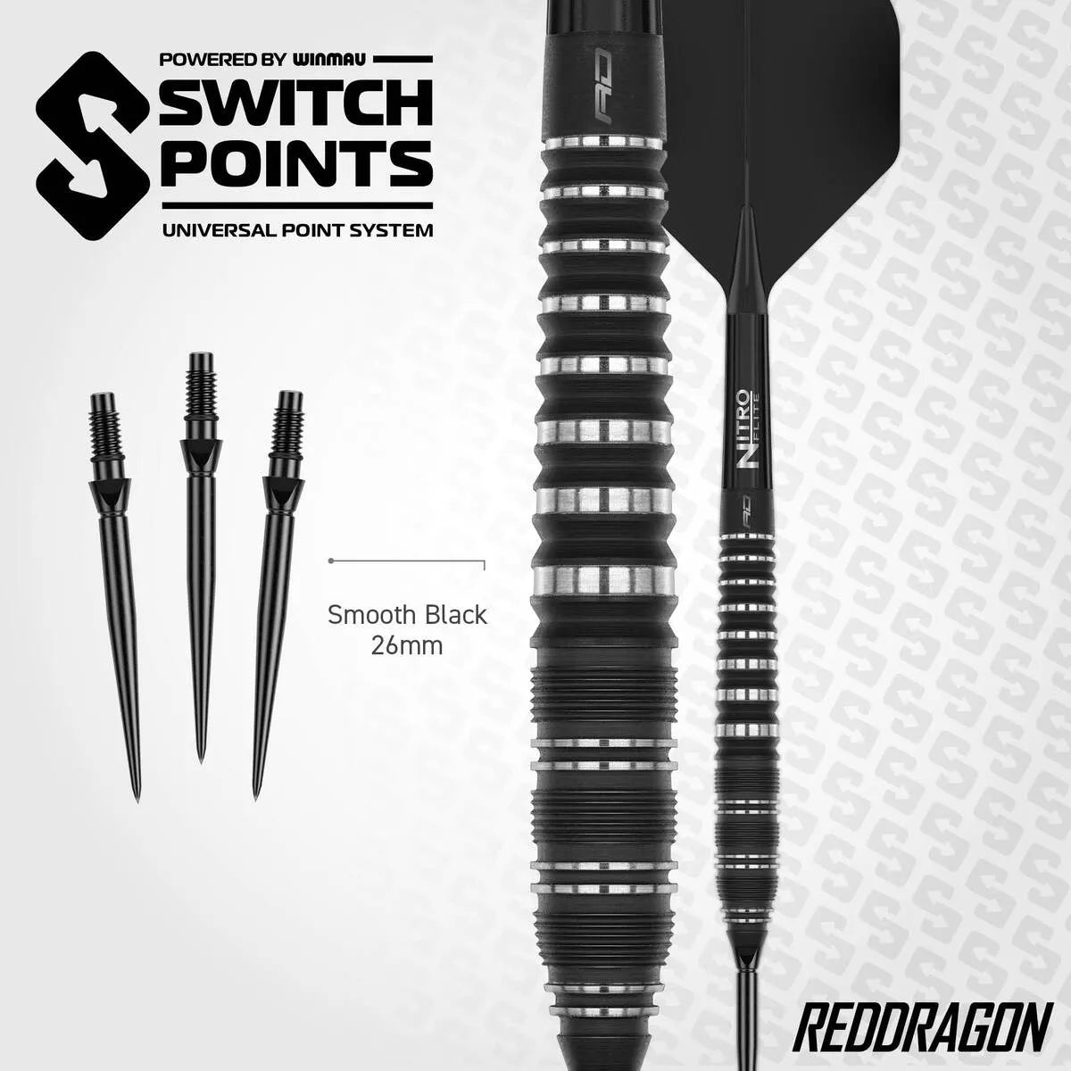 Red Dragon Sable Torpedo SP 90% Tungsten Steel Tip Darts-4-23 GRAM-Premier Darts