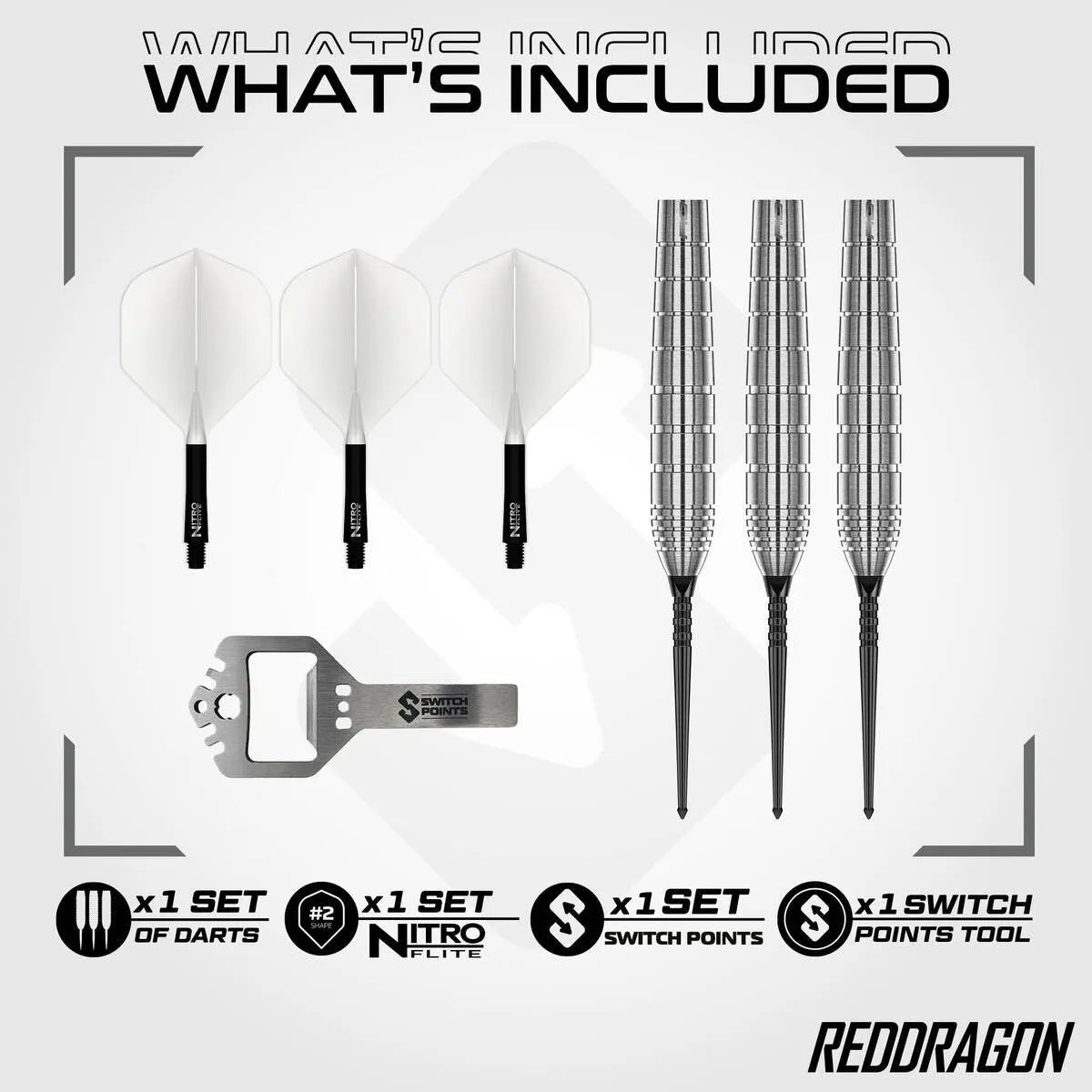 Red Dragon Luke Humphries TX1 Pioneer SP 90% Tungsten Steel Tip Darts-3-22 GRAM-Premier Darts