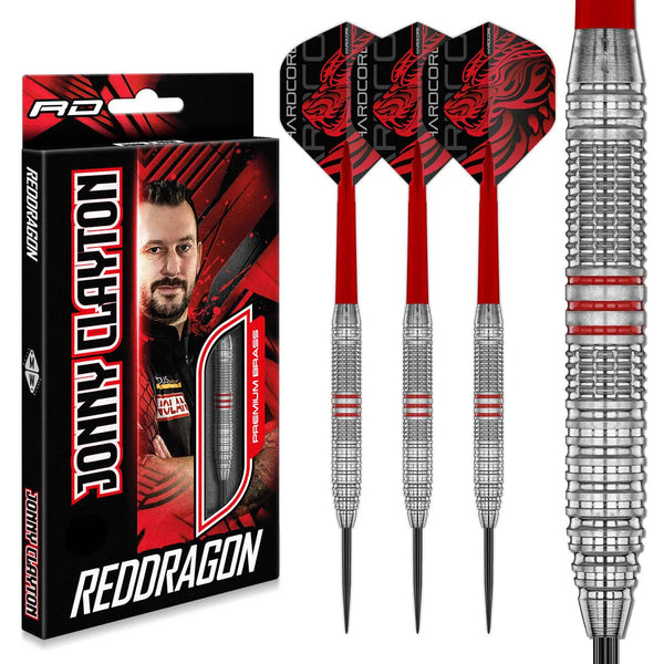 Red Dragon Jonny Clayton SE Brass Steel Tip Darts-1-21 GRAM-Premier Darts
