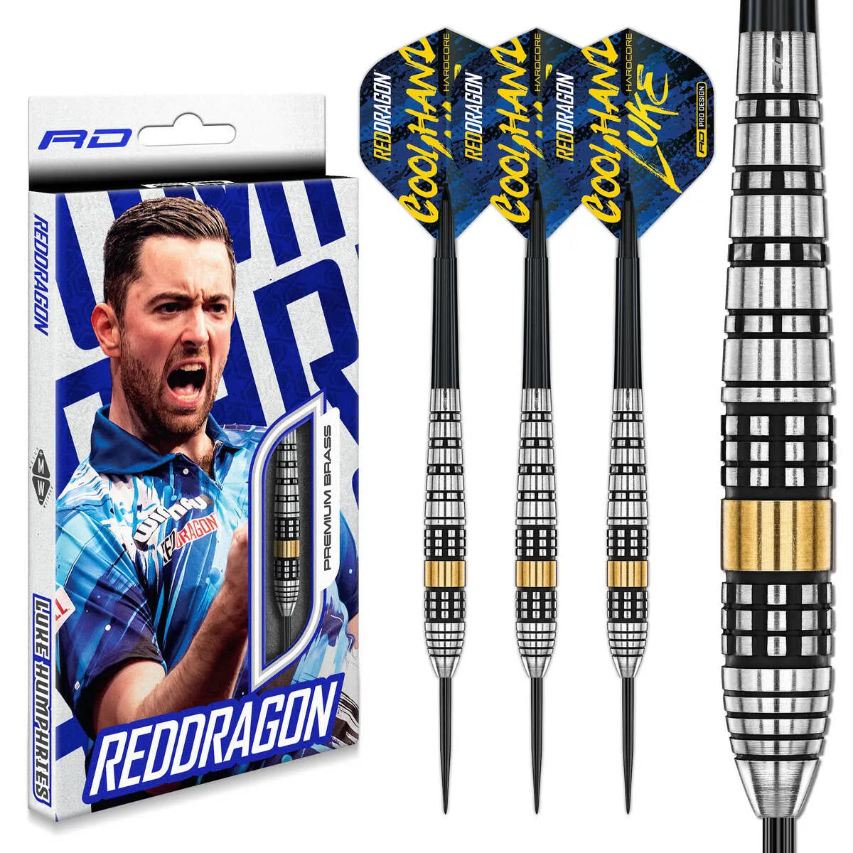 Red Dragon Luke Humphries SE Brass Steel Tip Darts-1-22 GRAM-Premier Darts