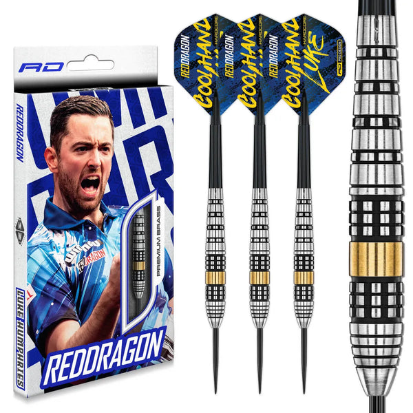 Red Dragon Luke Humphries SE Brass Steel Tip Darts-1-22 GRAM-Premier Darts