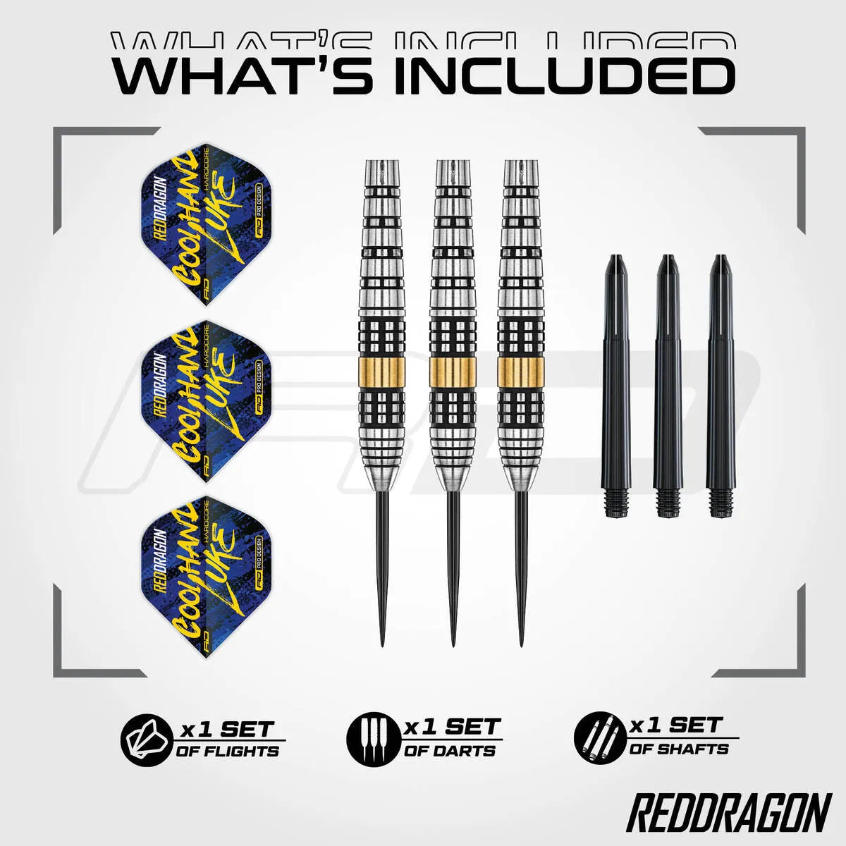 Red Dragon Luke Humphries SE Brass Steel Tip Darts-3-22 GRAM-Premier Darts