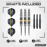 Red Dragon Luke Humphries SE Brass Steel Tip Darts-3-22 GRAM-Premier Darts