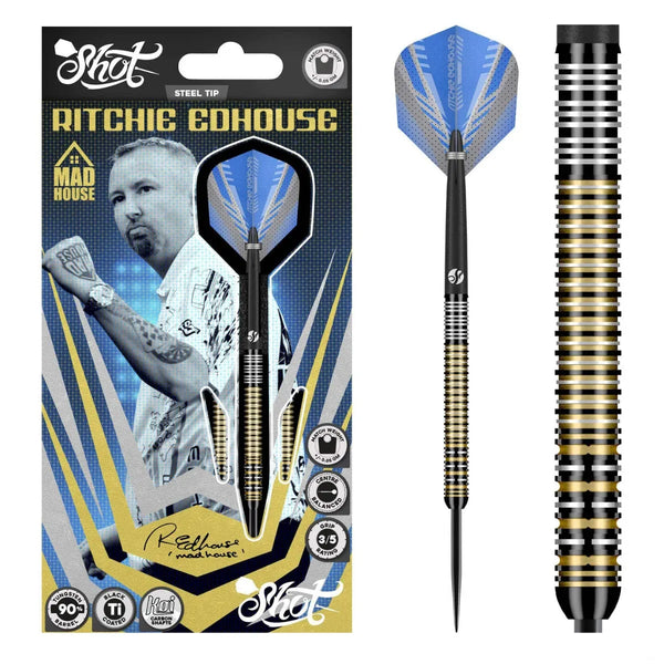 Shot Ritchie Edhouse Madhouse 90% Tungsten Steel Tip Darts-1-23 GRAM-Premier Darts