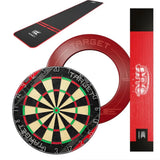 Target Rift Dartboard + Arc Light + World Chamion Mat + Vale Surround Bundle-4-Red-Premier Darts