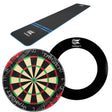 Target Rift Dartboard + World Champion Mat + Tour Surround Bundle-1-Black-Blue-Premier Darts