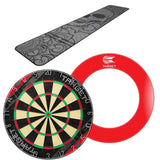 Target Rift Dartboard + World Champion Mat + Tour Surround Bundle-7-Red-Ink-Premier Darts