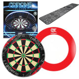 Target Rift Dartboard Board + Corona Light + World Chamion Mat + Tour Surround Bundle