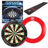 Target Rift Dartboard Board + Corona Light + World Chamion Mat + Tour Surround Bundle