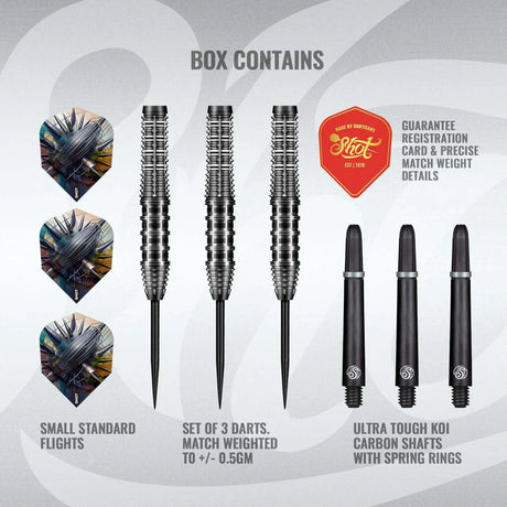 Shot Gnarly Rippah 90% Tungsten Steel Tip Darts-4-22 GRAM-Premier Darts