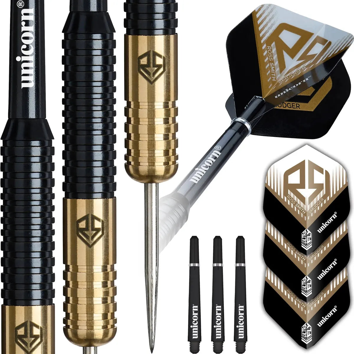 Unicorn Ross Smith Brass Steel Tip Darts-4-20 GRAM-Premier Darts