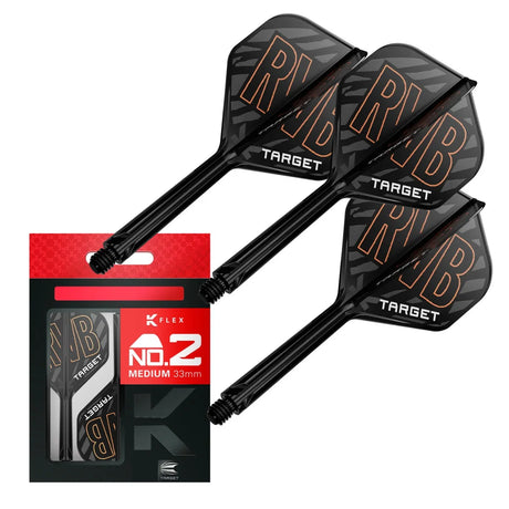 Target Darts Raymond Van Barneveld K-Flex Flight System No2-12-Medium-Premier Darts