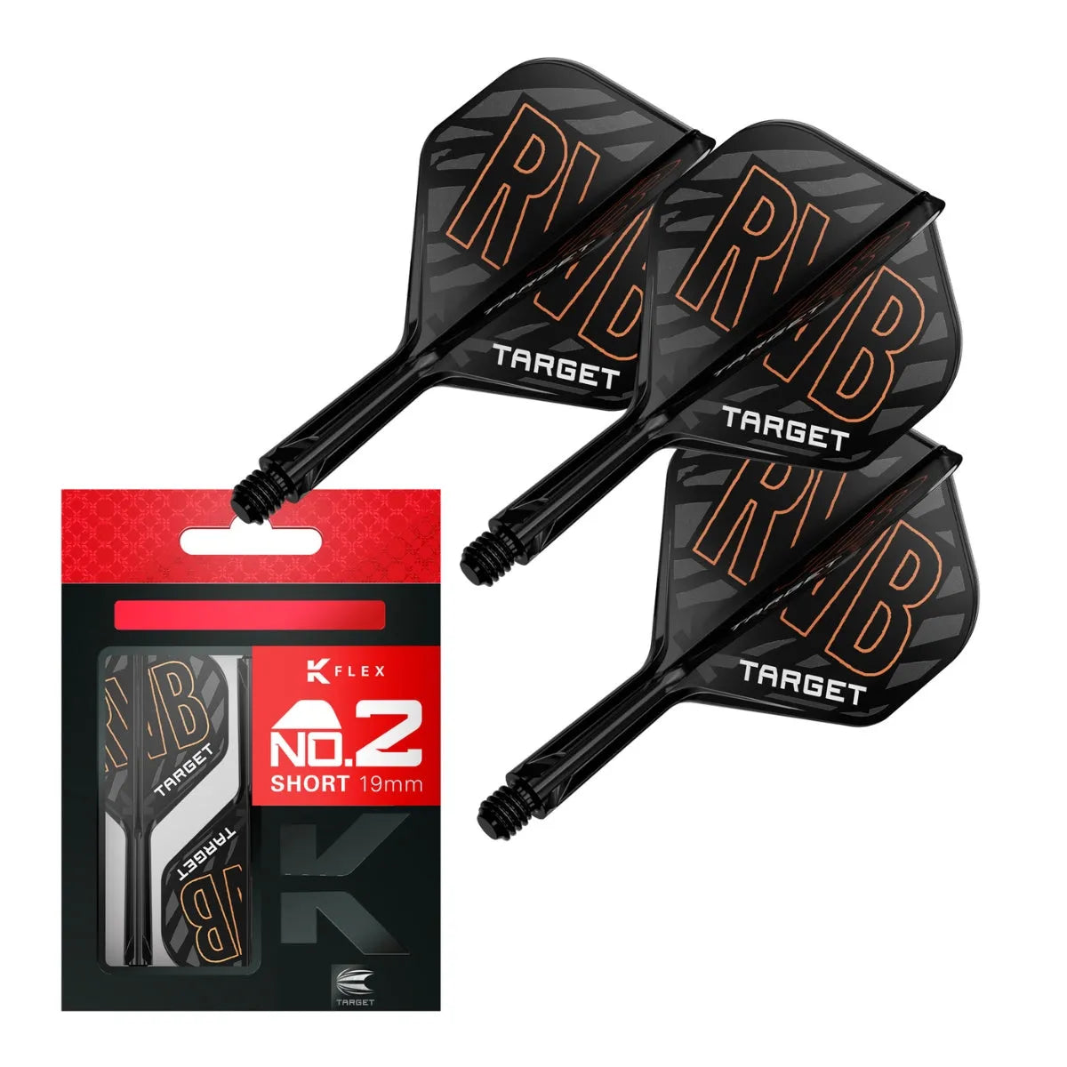Target Darts Raymond Van Barneveld K-Flex Flight System No2-8-Short-Premier Darts