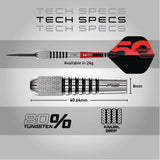Red Dragon 50 Year Collection Torpedo 2 80% Tungsten Steel Tip Darts