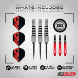 Red Dragon 50 Year Collection Torpedo 2 80% Tungsten Steel Tip Darts