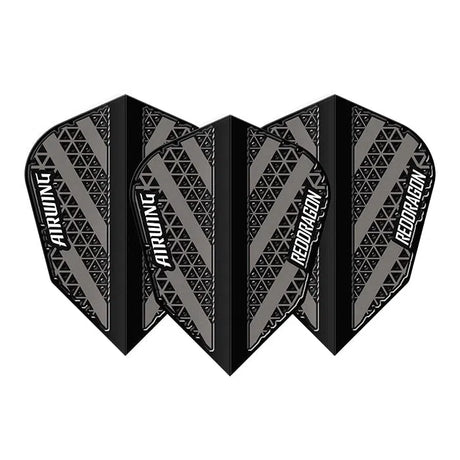 Red Dragon Airwing Moulded Black & Grey V-Standard Flights