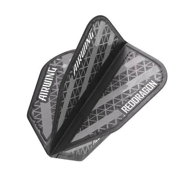 Red Dragon Airwing Moulded Black & Grey V-Standard Flights-1-Premier Darts