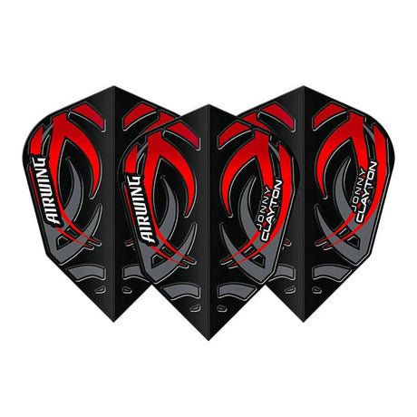 Red Dragon Airwing Moulded Jonny Clayton Black & Red V-Standard Flights