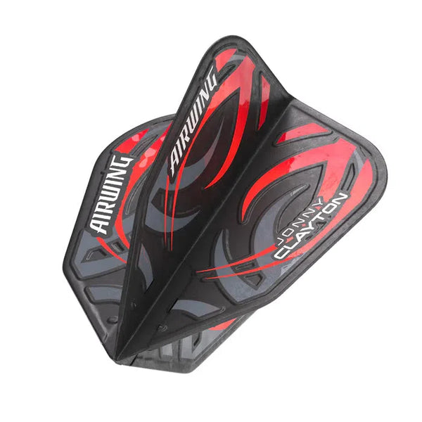 Red Dragon Airwing Moulded Jonny Clayton Black & Red V-Standard Flights-1-Premier Darts