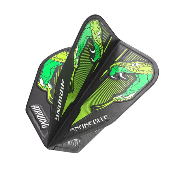 Red Dragon Airwing Moulded Peter Wright Green V-Standard Flights-1-Premier Darts
