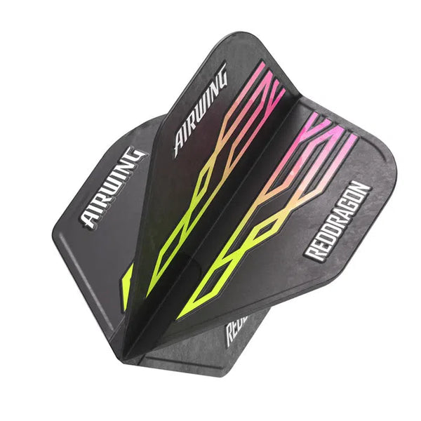 Red Dragon Airwing Moulded Pink & Yellow Standard Flights-1-Premier Darts