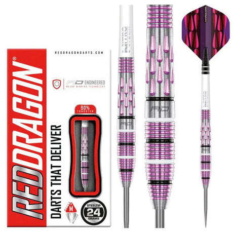 Red Dragon Artura Shocking Pink 90% Tungsten Steel Tip Darts