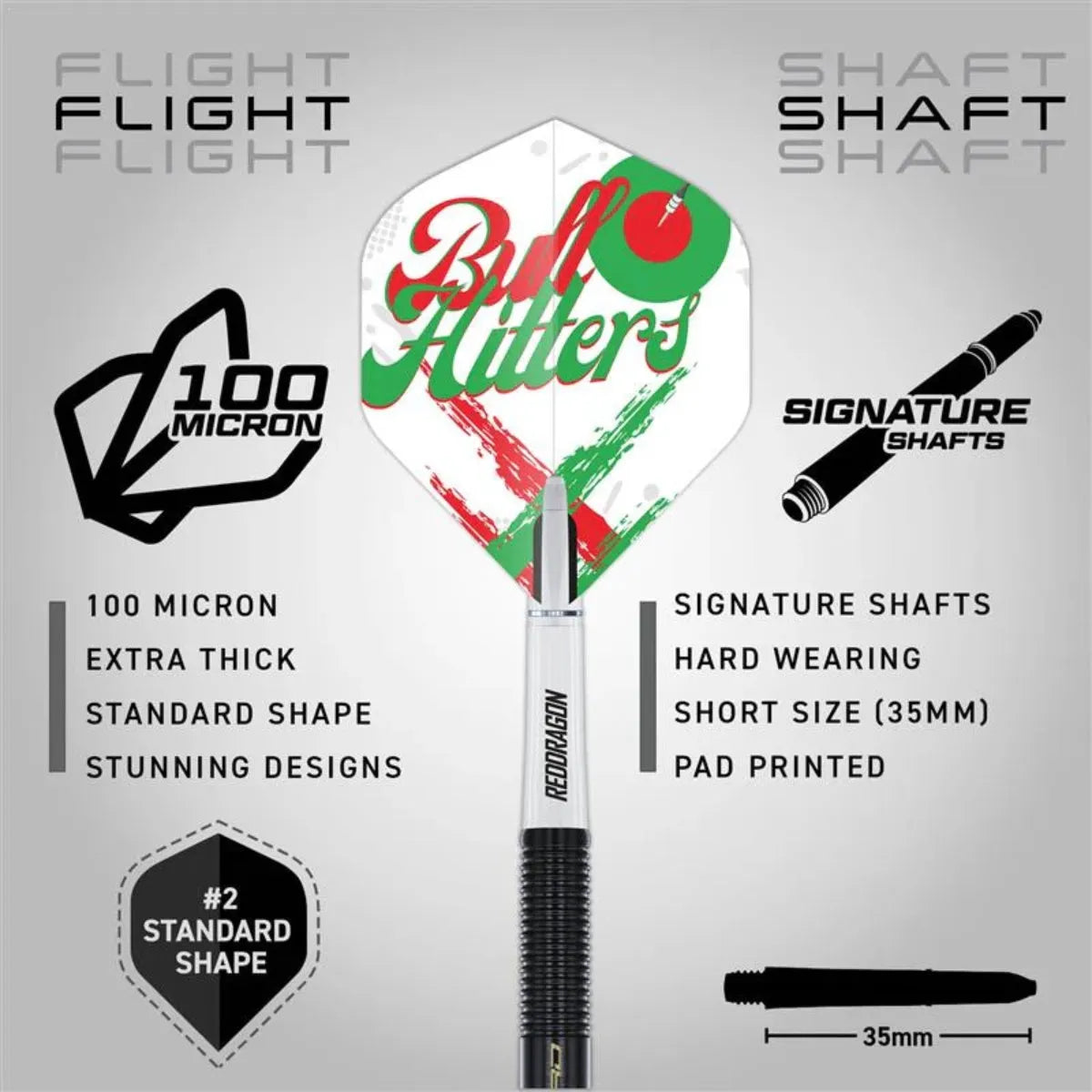 Red Dragon Bullhitters V1 90% Tungsten Steel Tip Darts