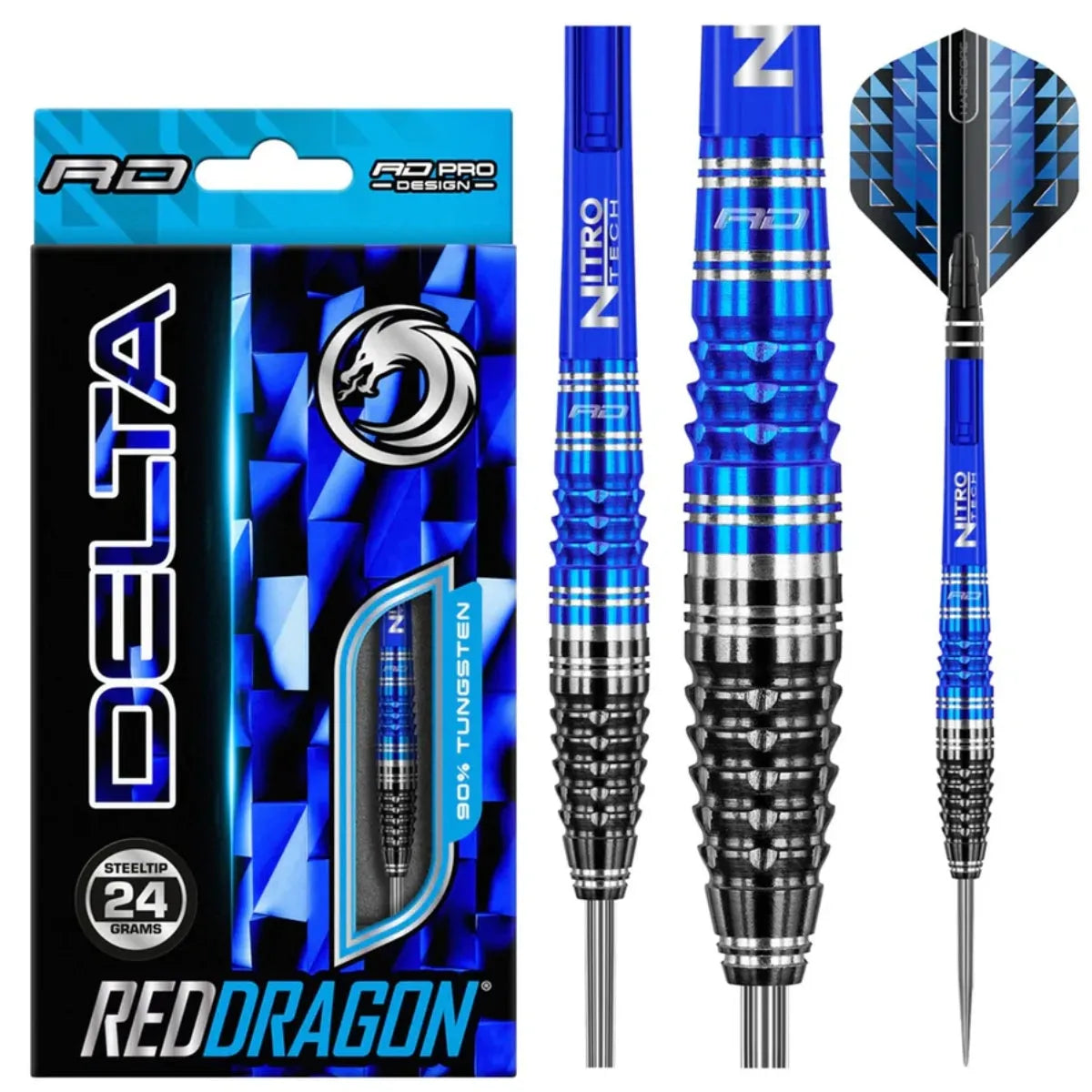 Red Dragon Delta 2 90% Tungsten Steel Tip Darts-1-24 GRAM-Premier Darts