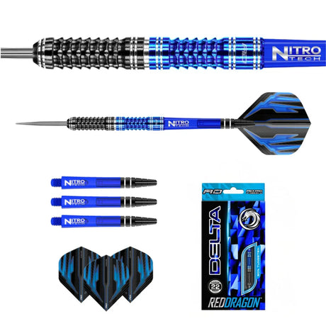 Red Dragon Delta 1 90% Tungsten Steel Tip Darts-4-22 GRAM-Premier Darts