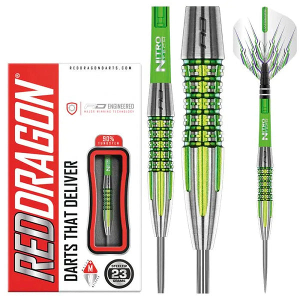 Red Dragon Fusion Plus 90% Tungsten Steel Tip Darts-1-23 GRAM-Premier Darts